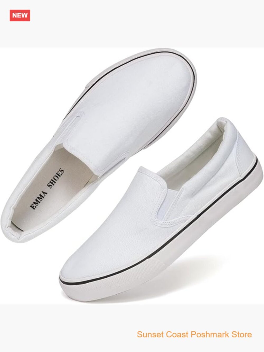 Women's Fashion Sneakers Low-Top Slip Ons Casual Canvas Sneakers with Padded